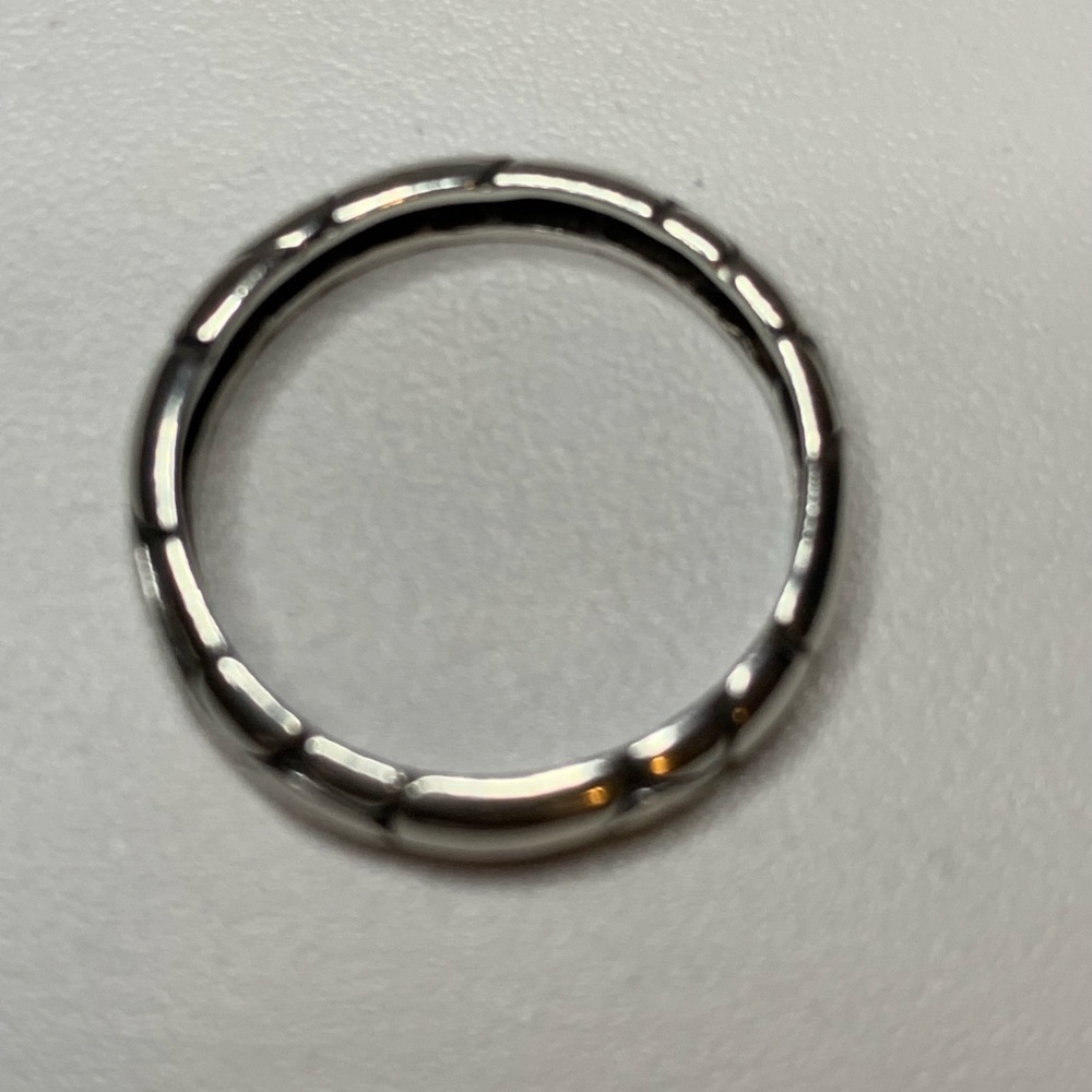 NWB Sterling Reptile Skin Pattern Stacking Ring - Picture 7 of 8